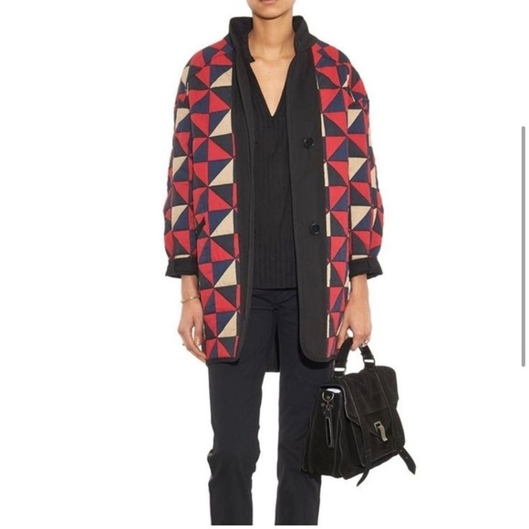 ETOILE ISABEL MARANT Enid reversible quilted cotton coat Size 36 - Picture 2 of 14